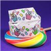 Order  Sweet Treat Ribbon - 22mm White/Bunny Cupcake